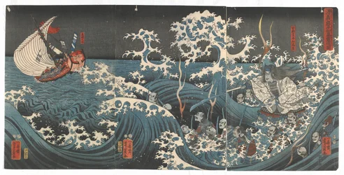 Minamoto no Yoshitsune kohtaa Taira no Tomomorin hengen, Edo-kausi, 1848-51